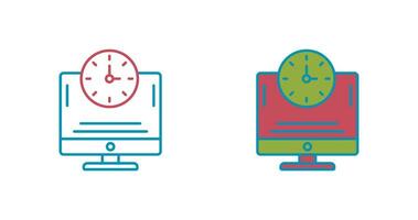 icône de vecteur de temps en ligne