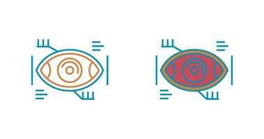 icône de vecteur de reconnaissance des yeux