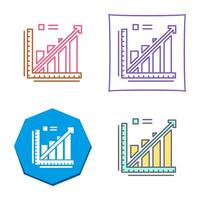 icône de vecteur de graphique linéaire