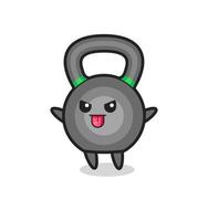 personnage de kettleball coquin dans une pose moqueuse vecteur