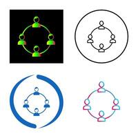 icône de vecteur de groupe de réseau unique