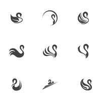 cygne logo et symbole images illustration conception vecteur