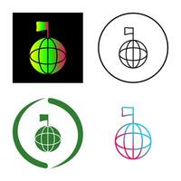 icône de vecteur de signaux mondiaux uniques