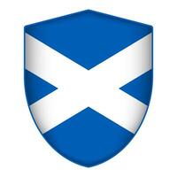 Écosse drapeau dans bouclier forme. vecteur illustration.