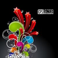 Abstract background brillant vector avec design wave couleur