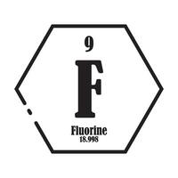 fluor chimie icône vecteur