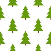 sans couture modèle modèle de forêt pin, conifère à feuilles persistantes arbre. Contexte avec sapin des arbres. dessin animé plat style. symbole de Noël et Nouveau an. pour emballage papier, emballage, tissu, fond d'écran. vecteur