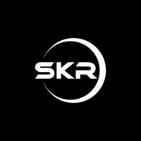 skr lettre logo conception, inspiration pour une unique identité. moderne élégance et Créatif conception. filigrane votre Succès avec le frappant cette logo. vecteur