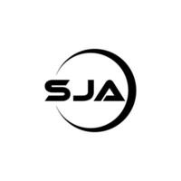 sja lettre logo conception, inspiration pour une unique identité. moderne élégance et Créatif conception. filigrane votre Succès avec le frappant cette logo. vecteur