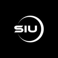 siu lettre logo conception, inspiration pour une unique identité. moderne élégance et Créatif conception. filigrane votre Succès avec le frappant cette logo. vecteur