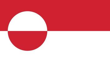 Groenland nationale drapeau. officiel couleurs et précis proportions - vecteur illustration