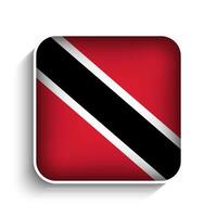 vecteur carré Trinidad et Tobago drapeau icône