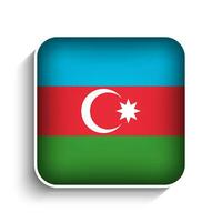 vecteur carré Azerbaïdjan drapeau icône