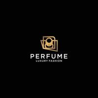 bouteille parfum logo modèle. logo pour cosmétique, beauté, salon, produit, peau se soucier. vecteur