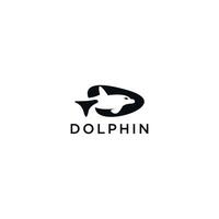 modèle d'icône de conception de logo dauphin vecteur