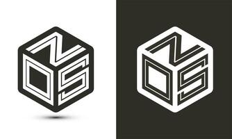 non lettre logo conception avec illustrateur cube logo, vecteur logo moderne alphabet Police de caractère chevauchement style.