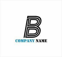 noir et blanc lettre b logo vecteur conception