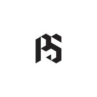 ps géométrique et futuriste concept haute qualité logo conception vecteur