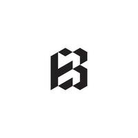 eb géométrique et futuriste concept haute qualité logo conception vecteur