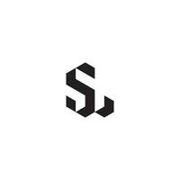 sl géométrique et futuriste concept haute qualité logo conception vecteur