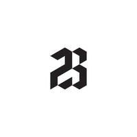 zb géométrique et futuriste concept haute qualité logo conception vecteur