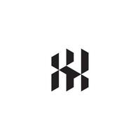 xx géométrique et futuriste concept haute qualité logo conception vecteur