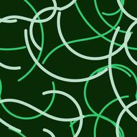 modifiable abstrait vert incurvé lignes vecteur sans couture modèle avec foncé Contexte pour décoratif élément