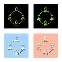icône de vecteur de groupe de réseau unique