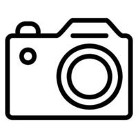 icône de ligne de caméra vecteur