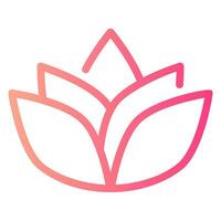 icône de dégradé de lotus vecteur