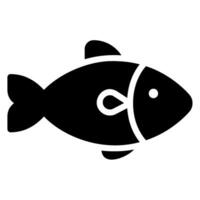 icône de glyphe de poisson vecteur