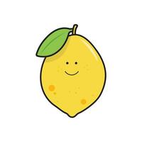 vecteur illustration Couleur les enfants mignonne souriant fruit citron clipartvecteur illustration Couleur les enfants mignonne souriant fruit citron clipart