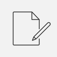 écrire ligne icône. document message. vecteur