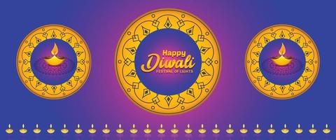 vecteur de bannière joyeux diwali à télécharger gratuitement