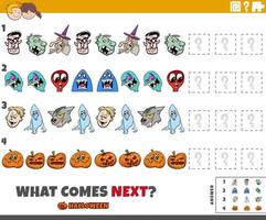 jeu de motifs pour enfants avec des personnages de dessins animés d'halloween