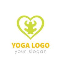 méditation, élément de logo de yoga sur blanc vecteur