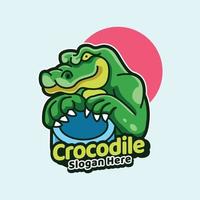 logo de mascottes de crocodile vecteur
