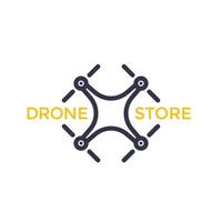 logo vectoriel de magasin de drones avec quadrocopter