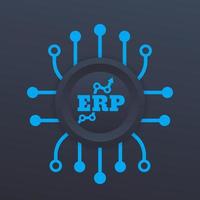 icône du système ERP vecteur