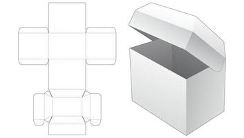 modèle de découpe de boîte d'emballage vecteur