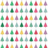 Noël sans couture modèle avec multicolore Noël des arbres. modèle dans le échantillons panneau. vecteur