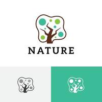 vert nature écologie environnement arbre terre simple logo vecteur