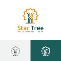 star tree forest nature simple ligne business logo vecteur