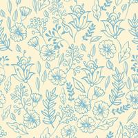 Vintage motif floral sans soudure vecteur