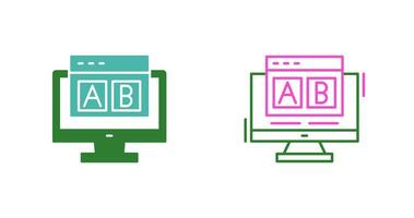 icône de vecteur de test ab