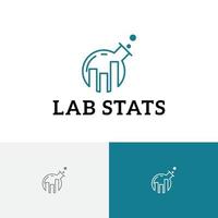 laboratoire tube statistiques économique entreprise recherche ligne logo vecteur