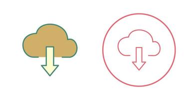 télécharger à partir de l'icône de vecteur de nuage