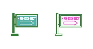 icône de vecteur de signe d'urgence