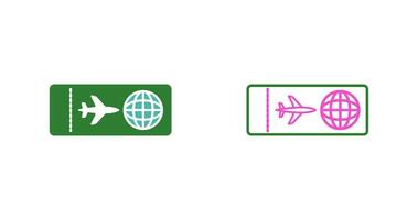 icône de vecteur de billets d'avion