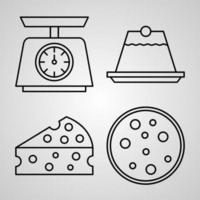 boulangerie icon set vector illustration eps